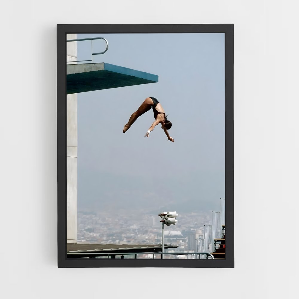 Poster Olympics diving – affiche Plongeon depuis une plateforme (vue 2)